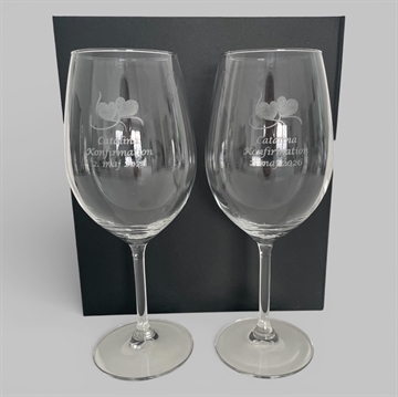 Personlige vinglas i gaveæske